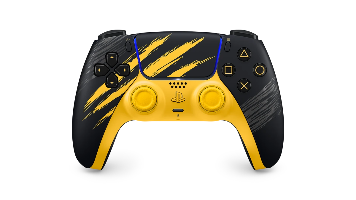 DualSense · Marvel’s Wolverine Battle Yellow Limited Edition · Forside