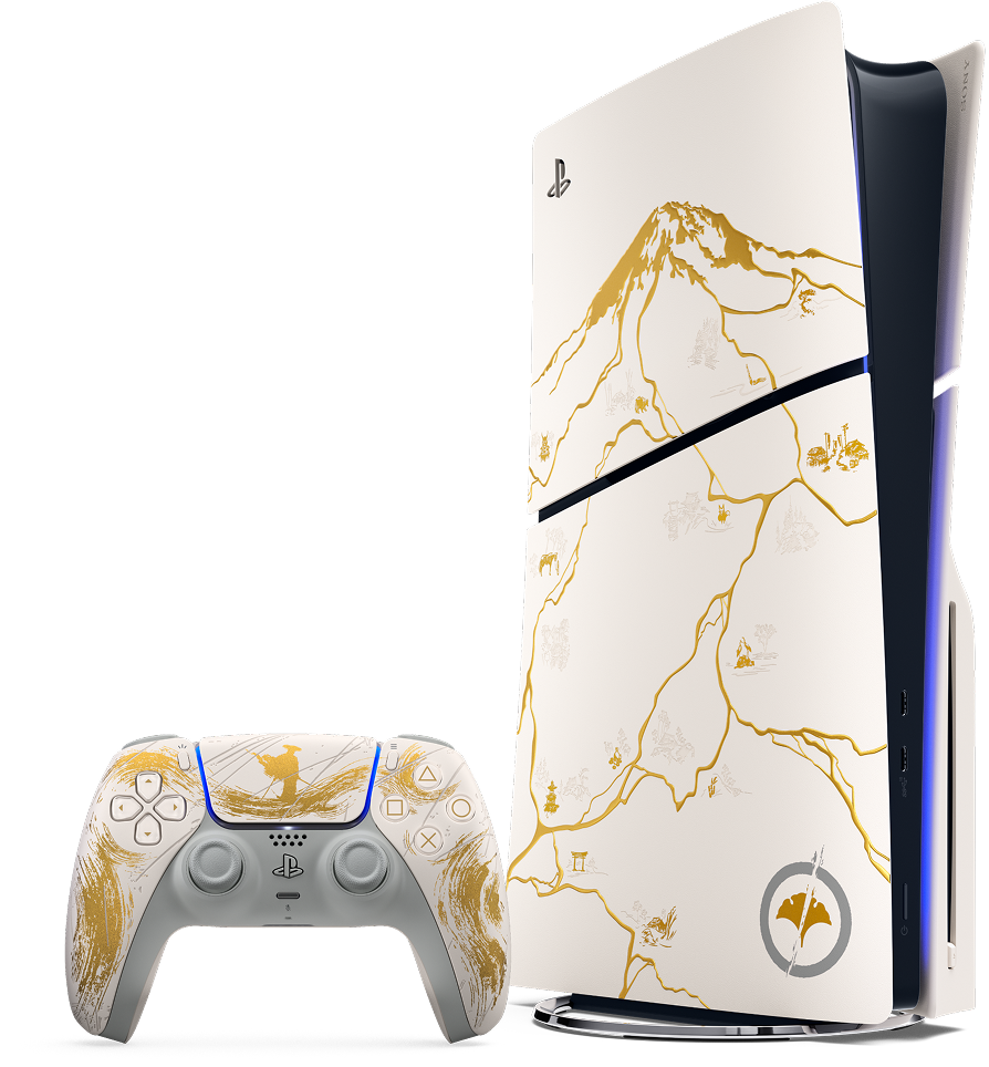 PlayStation 5 Slim · Ghost of Yōtei Gold Limited Edition Bundle · 1 TB · Z napędem